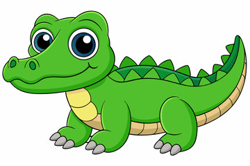 crocodile vector on white background