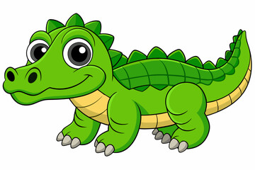 crocodile vector on white background