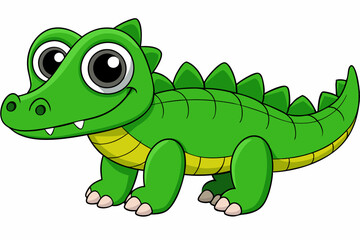 crocodile vector on white background