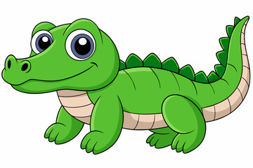crocodile vector on white background