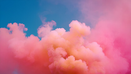 Fototapeta premium pink sky with clouds