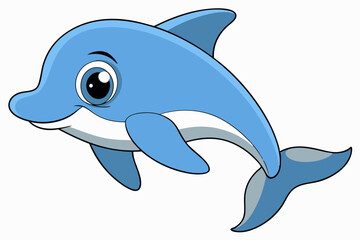 dolphin vector on white background