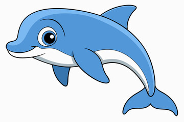 dolphin vector on white background