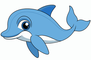 dolphin vector on white background
