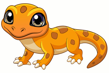 gecko vector on white background