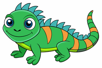 iguana vector on white background