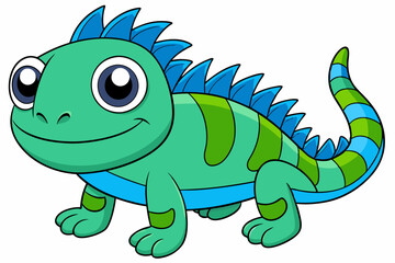 iguana vector on white background
