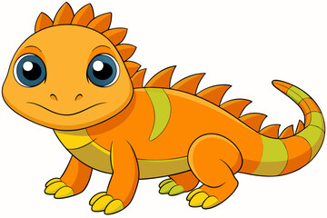 iguana vector on white background