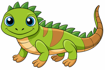 iguana vector on white background