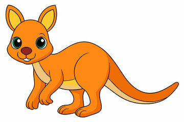 kangaroo vector on white background