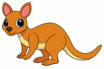 kangaroo vector on white background