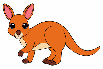 kangaroo vector on white background