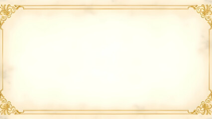 Elegant golden frame with flourish detailing on parchment texture, perfect for luxury wedding invites, scroll designs, or vintage documents.