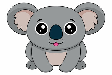 Naklejka premium koala vector on white background