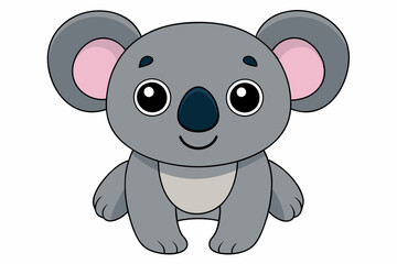 koala vector on white background