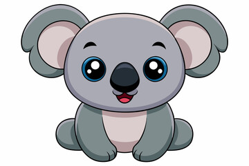 koala vector on white background