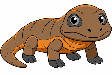 komodo dragon vector on white background