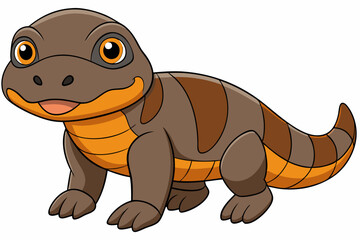 komodo dragon vector on white background