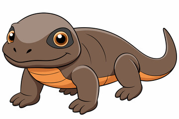 komodo dragon vector on white background