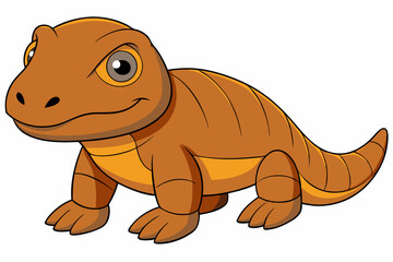 komodo dragon vector on white background