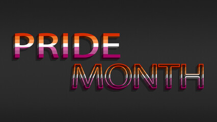 Happy Pride Month Lesbian Pride Flag Horizontal Background