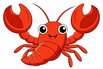 lobster vector on white background