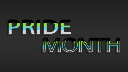 Happy Pride Month Quoiromantic Pride Flag Horizontal Background