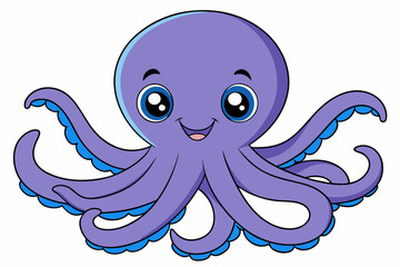 octopus vector on white background