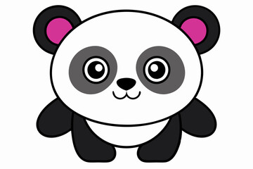 panda vector on white background