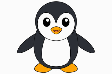 penguin vector on white background
