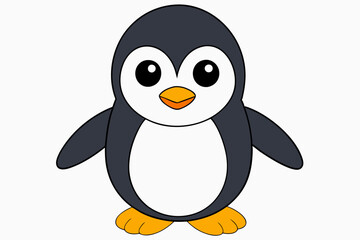 penguin vector on white background