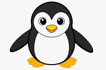 penguin vector on white background