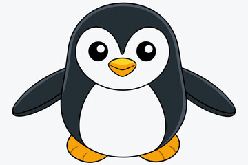 penguin vector on white background