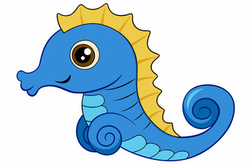 Fototapeta premium seahorse vector on white background