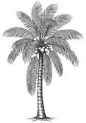 Ink & Ivory Palm AI Generated