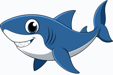 shark vector on white background