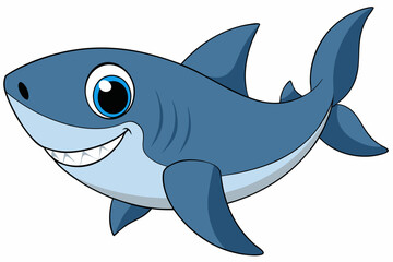 shark vector on white background