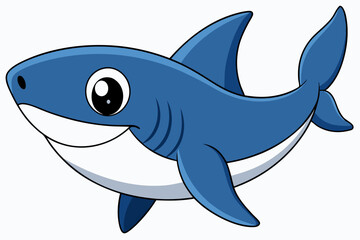 shark vector on white background