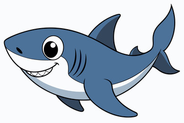 shark vector on white background