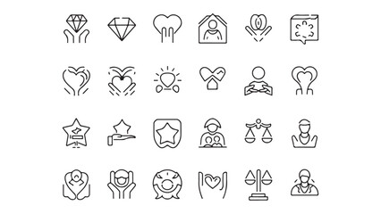 This vector set features a collection of cartoon people icons, a seamless pattern design element for web or business use