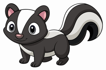 skunk vector on white background