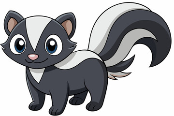 skunk vector on white background