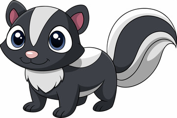 skunk vector on white background