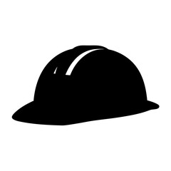 Silhouette of a construction worker's hard hat, a safety essential