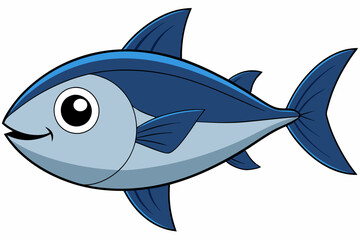 tuna vector on white background