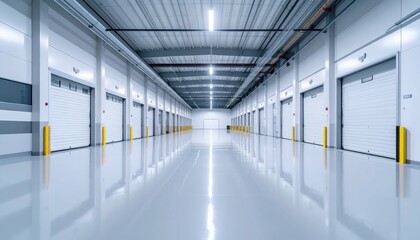 Sterile Storage Facility with Loading Docks and Reflective Floor