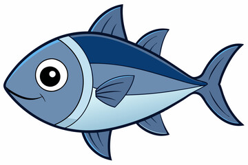 tuna vector on white background