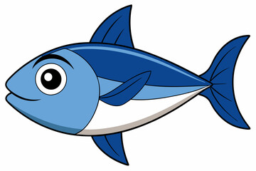 tuna vector on white background