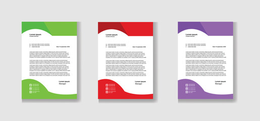 Letterhead Design Template. professional letterhead template design. Business style letterhead design.