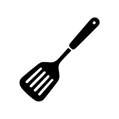 Black silhouette of a kitchen spatula